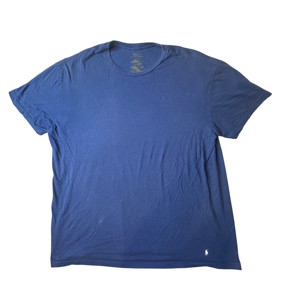 Polo Ralph Lauren T-Shirt Mens XL Blue Classic Fit Cotton Short Sleeve Pony Logo